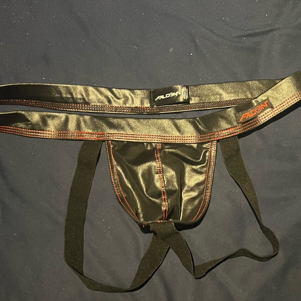 "Falcon" Leather-Look Jock Strap Size XL (looks more like a L)